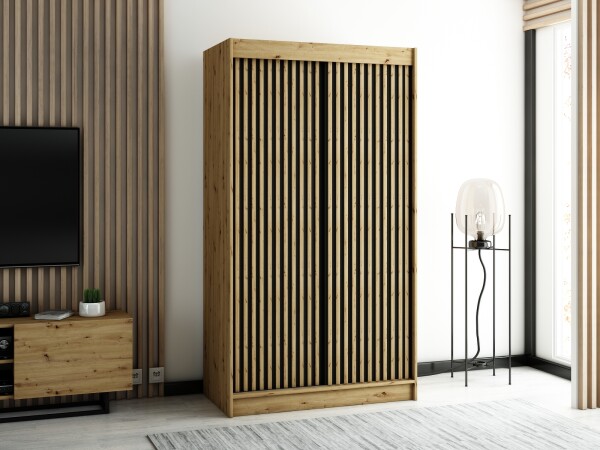 Šatní skříň Abi Lamelo 1 Barva korpusu: Dub artisan, Rozměry: 120 cm
