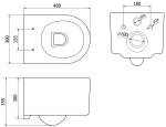 MEXEN/S - WC předstěnová instalační sada Fenix XS-F s mísou WC Sofia, černá mat 6803354XX85