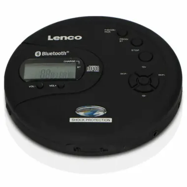 Rozbaleno - Lenco CD-300 černá / Přenosný CD přehrávač / MP3 / 3.5mm / BT 4.2 / rozbaleno (CD-300SCHWARZ.rozbaleno)