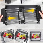 VELAZO - Teleskopický koš na kuchyňský dřez v černé barvě VELAZBASB