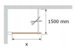 MEXEN - KIOTO sprchová rozpěra do WALK-IN stěny 8mm broušený grafit metal 800-01-95