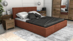 FRONTI Postel LINCOLN 120x200 rudá s úložným prostorem - manšestr - LINCOLN 52