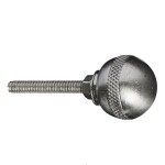 Ib Laursen Kovová úchytka Antique / knurled pattern Ø 2 cm, stříbrná barva, kov