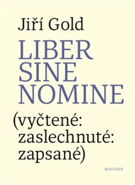 Liber sine nomine Jiří Gold