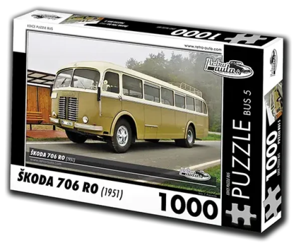 RETRO-AUTA Puzzle BUS č.5 Škoda 706 RO (1951)