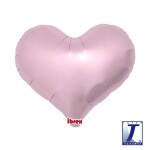 Balónek srdce světle růžové metalické 63 cm Balónek srdce světle růžové metalické 63 cm