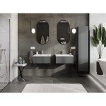 MEXEN/S - Orio koupelnová skříňka 60 cm s umyvadlem Otis, 1 šuplík, grafit mat/bílá mat 91A10-06023-1-BF66-W18M01