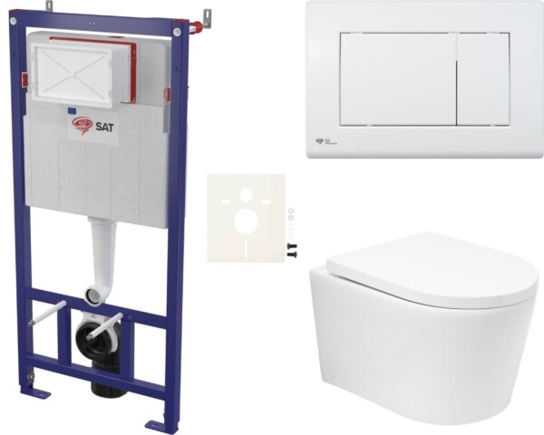 Závěsný WC set do lehkých stěn / předstěnová SAT BREVIS SIKOSSBRTOR20KECO SIKOSSBRTOR20KECO