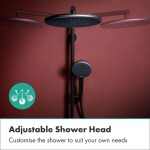 HANSGROHE - Raindance Alive S Puro Sprchový set s termostatem, průměr 30 cm, 3 proudy, EcoSmart+, matná černá 24594670