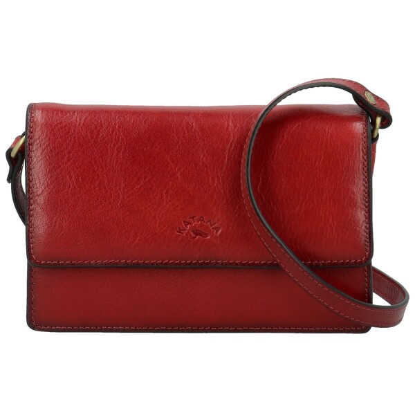 Luxusní dámská kožená crossbody kabelka Katana Flavia, vínová