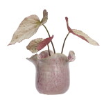 MADAM STOLTZ Kameninový obal na květiny Pink Off White Ø 22 cm, růžová barva, keramika