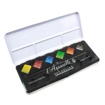 Sennelier L'Aquarelle Test Pack akvarel, 6 půlpánviček