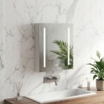 Mereo Koupelnová galerka 60 cm, zrcadlová skříňka, stříbrná CN190P