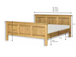 ARTEN (NANO Systems s.r.o.) Rustikální manželská postel POPRAD ACC02 - bílý vosk ROZMĚR: 160 x 200 cm