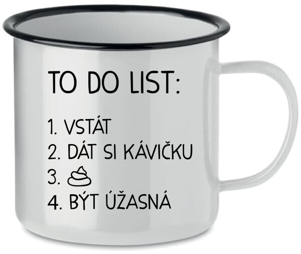 TO DO LIST: BÝT ÚŽASNÁ - bílý plecháček 350 ml