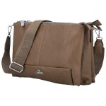 Trendy dámská koženková crossbody kabelka Kalle, tmavě béžová