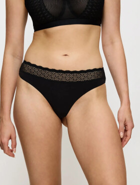 Dámská tanga Feel of Modal String BLACK černé 0004 TRIUMPH BLACK