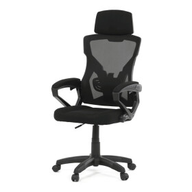 Kancelářská židle, výškově nastavitelná, černá látka, KA-R223 BK