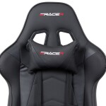 Kancelářská židle houpací mech., černá koženka, plast. kříž