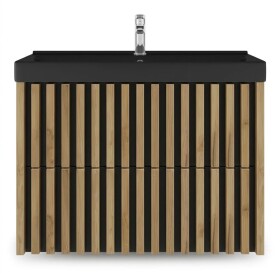 Koupelnová skříňka s umyvadlem SAT Delano 80x46 cm dub mat DELANO80ZDCUMB DELANO80ZDCUMB