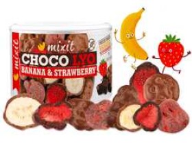 Mixit Křupavé banánky a jahody v čokoládě 150 g