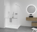CERANO - Polička/držák na ručníky pro sprchovou zástěnu Walk-In - 8-10 mm - chrom - 30 až 160 CER-440147