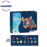 Mamido Magnetická stavebnice 136 dílků DIY kuličková dráha