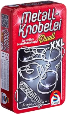 SCHMIDT Sada kovových hlavolamů Duell XXL v plechové krabičce