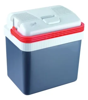 Guzzanti GZ 24A modrá-bílá / Termoelektrický chladicí box / 53W / 12V 220 - 240V / Objem 24 L / funkce ohřevu (GZ 24A)