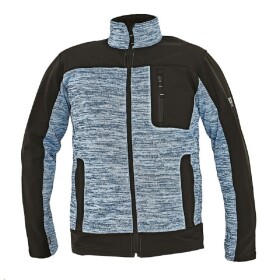 Bunda TAMBO MAN pánská DOPRODEJ!!! pletená s doplňky ze softshellu modrá S- modrá