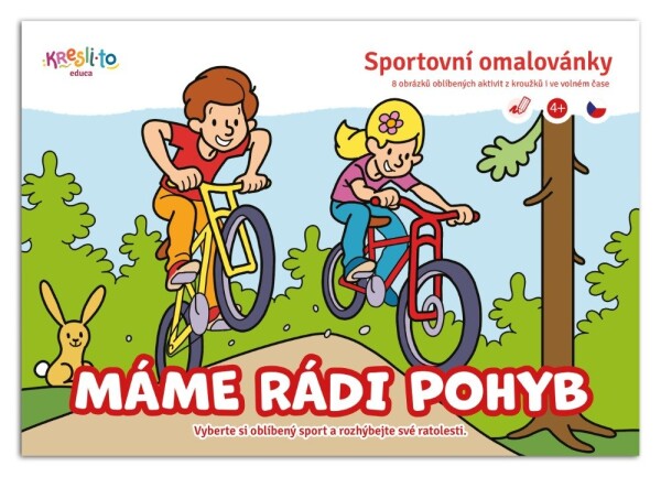 Máme rádi pohyb Sportovní omalovánky