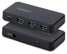 StarTech 311UE-USB-HUB černá / Rozbočovač / USB-C + 3x USB-A / napájecí adaptér (311UE-USB-HUB)