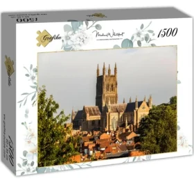 GRAFIKA Puzzle Katedrála ve Worcestru - pohled z parku Královské pevnosti