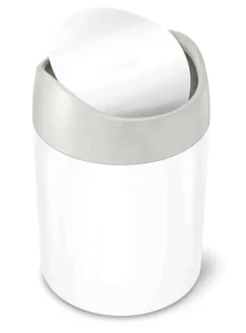 Simplehuman Mini odpadkový koš na stůl 1.5 l / bílá ocel/ CW2079 (CW2079)