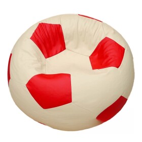 FRONTI Sedací vak - míč 110 cm - béžová + červená