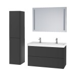 Mereo Siena, koupelnová skříňka 155 cm vysoká, L/P, antracit mat CN434LP