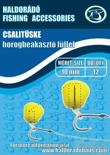 Haldorádó Nástrahový osten s gumovým kroužkem / 10 mm / 12 ks (HD810-FULL)