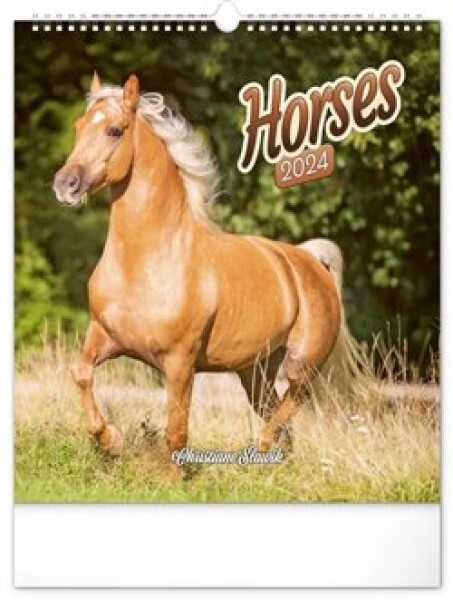 Kalendář 2024 nástěnný: Koně, 30 × 34 cm