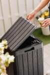 TOOMAX RIO GARDEN zahradní plastový koš 80 L - grafit