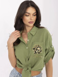 Košile DHJ KS 8595 1.66 khaki jedna velikost