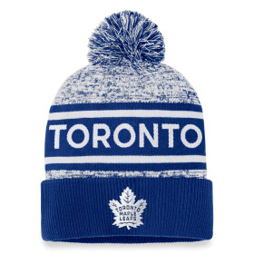 Fanatics Pánská zimní čepice Toronto Maple Leafs Authentic Pro Rink Heathered Cuffed Pom Knit