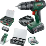 BOSCH UniversalImpact 18V zelená/černá / Aku vrtací šroubovák / 1450 ot/min / 34 Nm / 10mm sklíčidlo / 2x1,5 Ah (06039D4103)