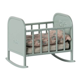 Maileg Kolébka pro myší miminko Maileg - Blue Mint, zelená barva, kov