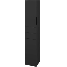 Dřevojas - Vysoká skříň s košem na prádlo DOS SVD2Z2K 35 - N03 Graphite / Úchytka T07 / N03 Graphite / Levé 356606I