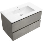 CERANO - Koupelnová skříňka Carole + keramické umyvadlo Todo - betonově šedá - 101x50x46,5 CER-8050BD82988