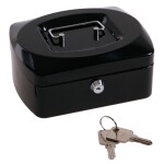 LEVIOR 70122 Pokladna kovová, 200x160x90mm, černá