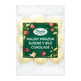 Diana Lyofilizované maliny v bílé čokoládě (100 g)