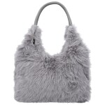 Módní dámská plyšová kabelka do ruky Viorica, šedá