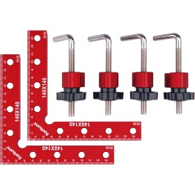 FORTUM 4784120 Rohové L-svorky 90° – sada 2ks, 140×140mm, eloxovaný hliník
