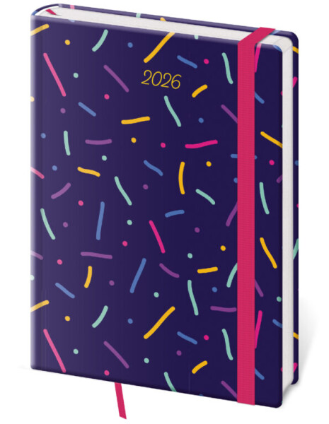 Týdenní diář 2026 Helma A5 - Vario Sprinkles s gumičkou